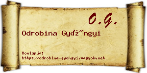 Odrobina Gyöngyi névjegykártya