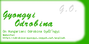 gyongyi odrobina business card